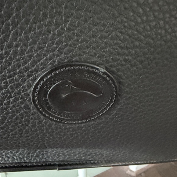 Dooney & Bourke Black Leather Shoulder Bag with Gold Hardware - Picture 8 of 16